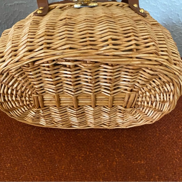 Vintage MCM Cappelli Straworld Wicker Purse w/ Owls on Wood Lid - Picture 15 of 15